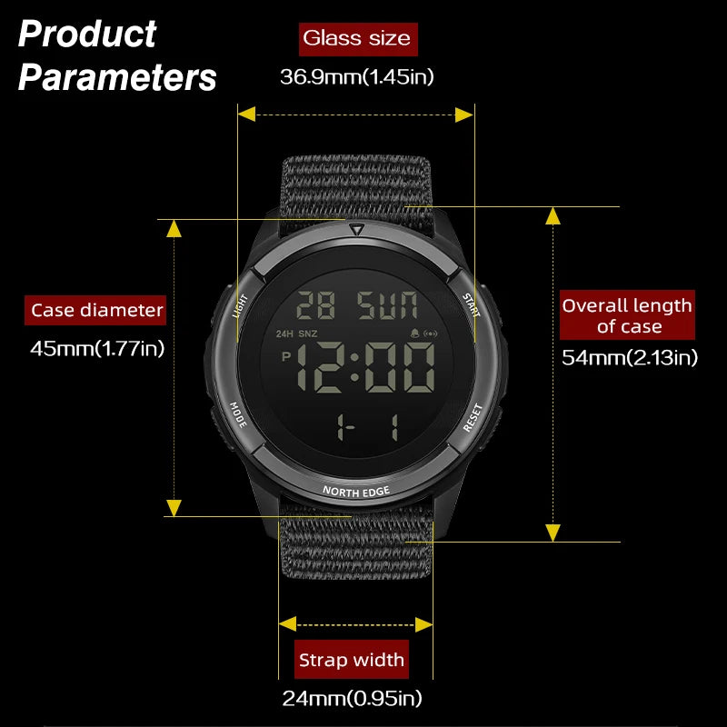 Montre Sport Homme Digitale 50M Étanche Avec Chronomètre