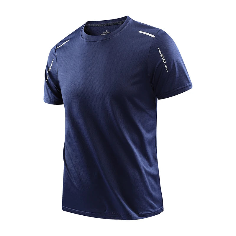 t-shirt de sport homme bleu